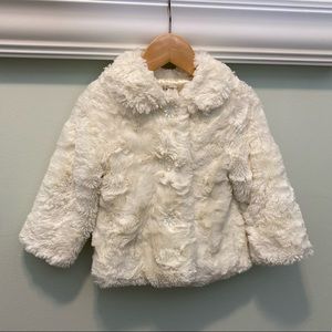 Faux Fur Soft White Coat Baby Girl (18-24 months)